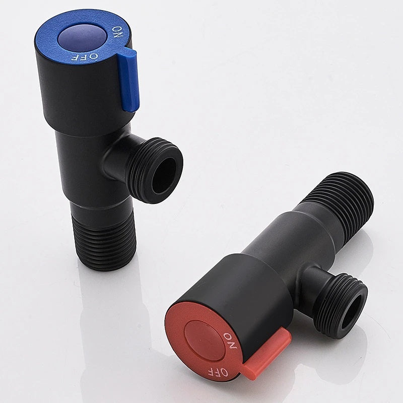 Black Angle Valve for Kitchen Bathroom